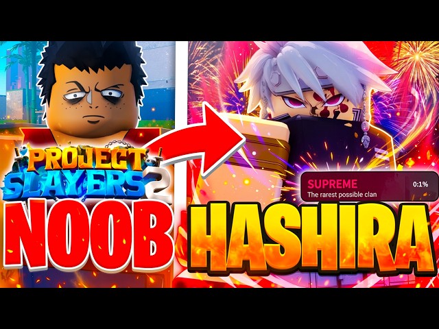 Going From A NOOB To 0.1% SOUND HASHIRA In Roblox Project Slayers 2!