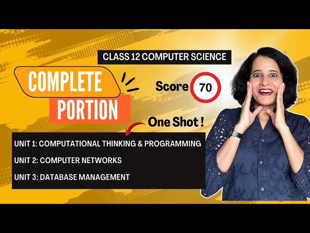 COMPLETE PORTION - ONE SHOT | Class 12 Computer Science | Revision Series | ENGLISH