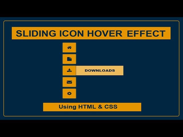 Sliding Icon Hover effect - Icon hover effect - Font awesome icons - CSS Icon hover effect