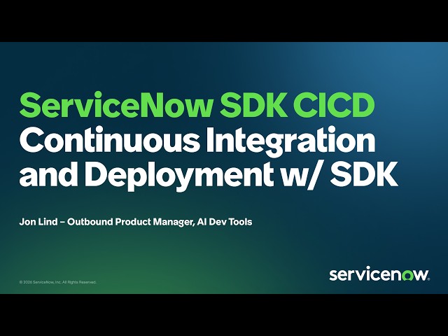 Setting up Now SDK CICD