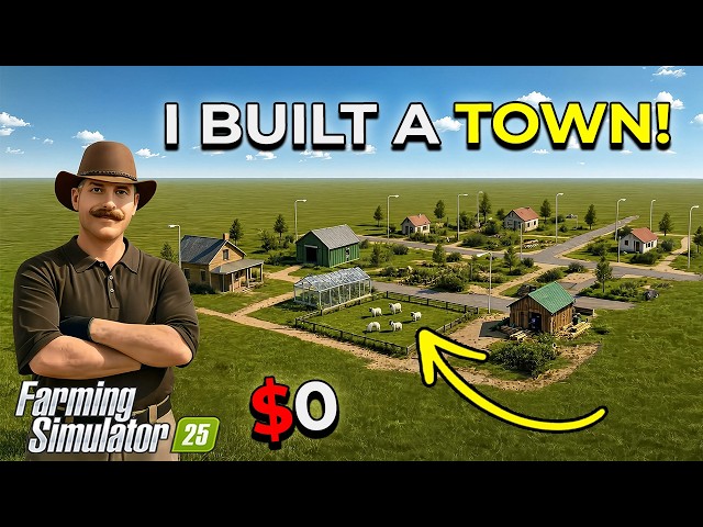 I Turned This Flat Map Into a Real Town from Scratch! | Farming Simulator 25