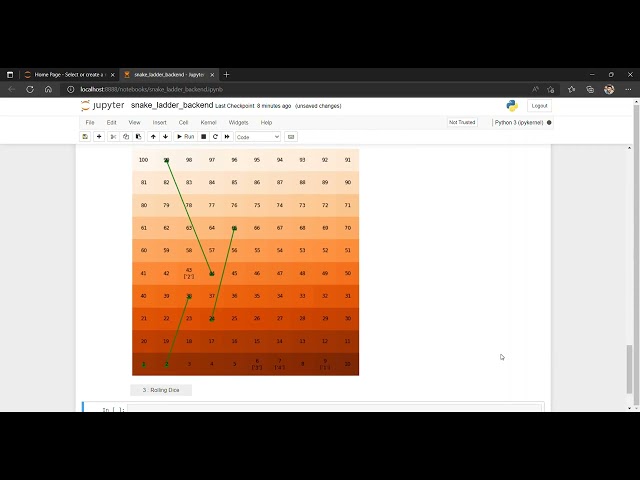 Part 5 : Adding Ladders and snakes matplotlib plot