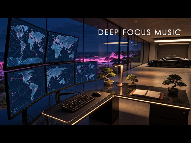 Midnight Command Desk — Deep Work Focus Music for Intense Concentration & Flow State