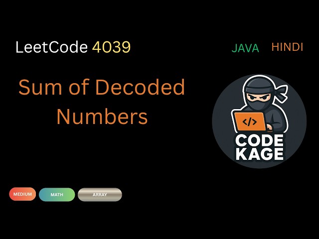 LeetCode 4039 | Sum of Decoded Numbers | String + Binary Exponentiation | Java | Hindi
