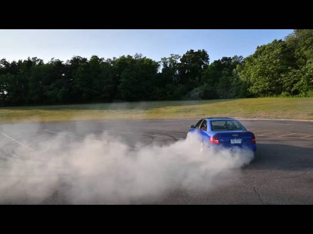 Audi B5 S4 AWD Drift and Donut - 4 wheel burnout! Winding Road Teaser!