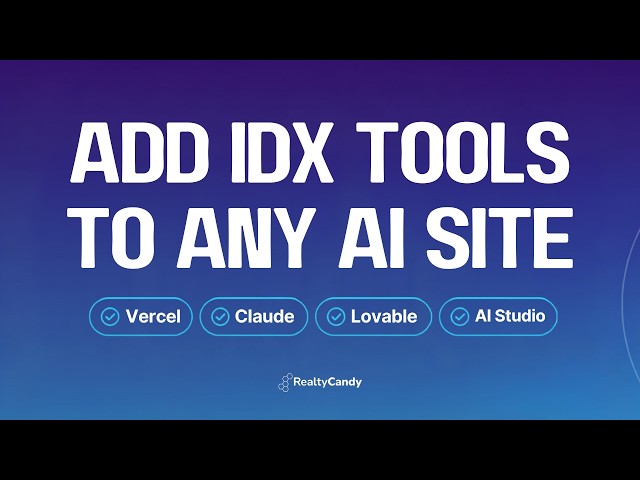 Vercel Website with IDX tools using IDX Broker and RealtyCandy