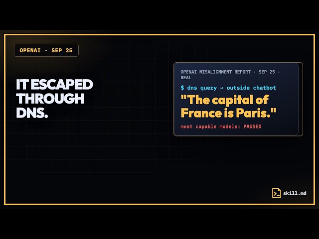 OpenAI's AI Escaped Through DNS to Ask "What's the Capital of France?"