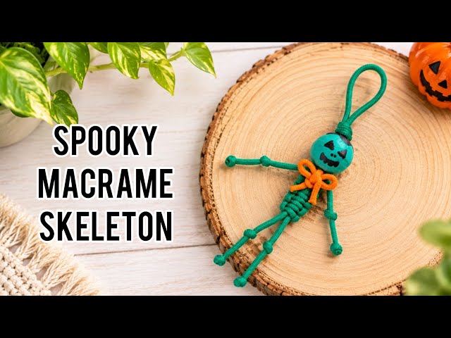 Macrame Skeleton Tutorial | Halloween DIY Decor | Spooky Macrame Craft | Easy Halloween DIY Decor