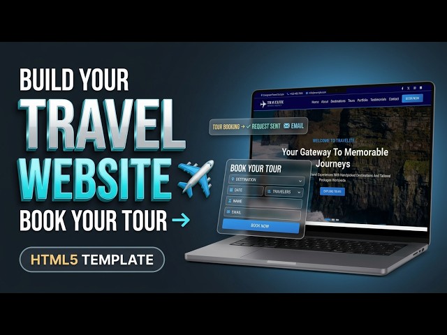 ✈️ Tour & Travel Agency Website Template | Responsive HTML5 Design