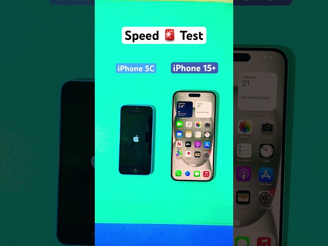 iPhone 5C vs iPhone 15+ Speed Test #iphone5c #iphone15plus #speedtest #shorts