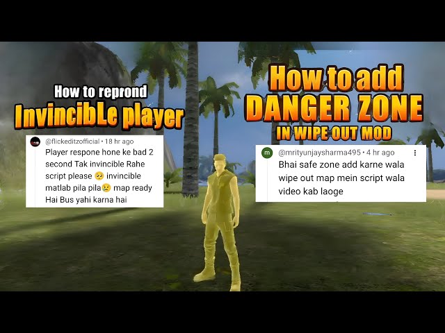 How to respond to an invincible player script in Craftland & how to add a danger zone in Wipeout ...