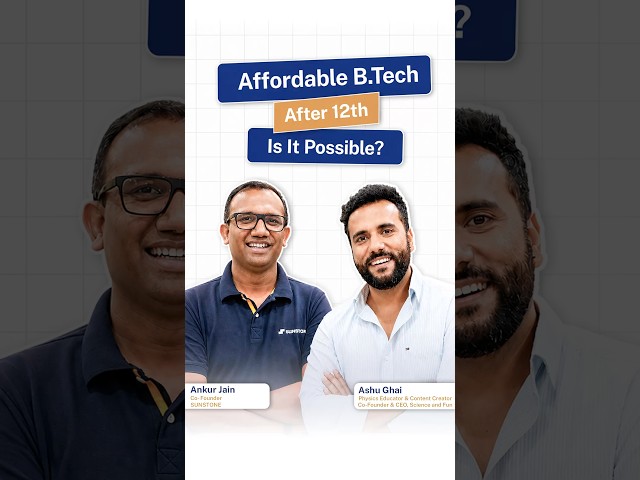 Affordable B.Tech After 12th | Is Engineering Possible on a Budget? @AshuGhai11th12th #shorts