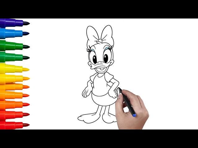 How to Draw Daisy Duck  Step by Step! 🦆✏