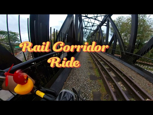 Morning Rail Corridor Ride on my Java Neo 3 Foldie