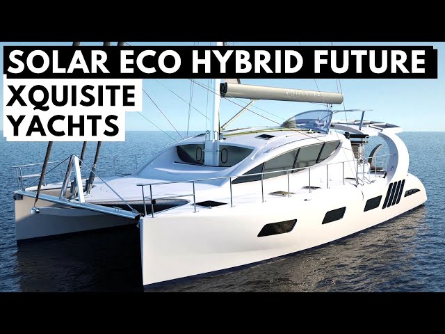 $1.9M XQUISITE X5 PLUS CATAMARAN Yacht Tour & Solar Eco Hybrid Silent Boat Future