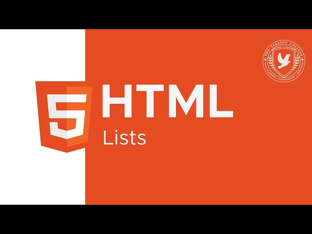 HTML: Lists