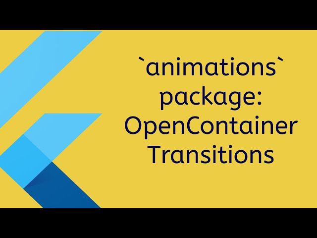 Quick Silent Coding: Using #Flutter's animation package for navigation transformation animations