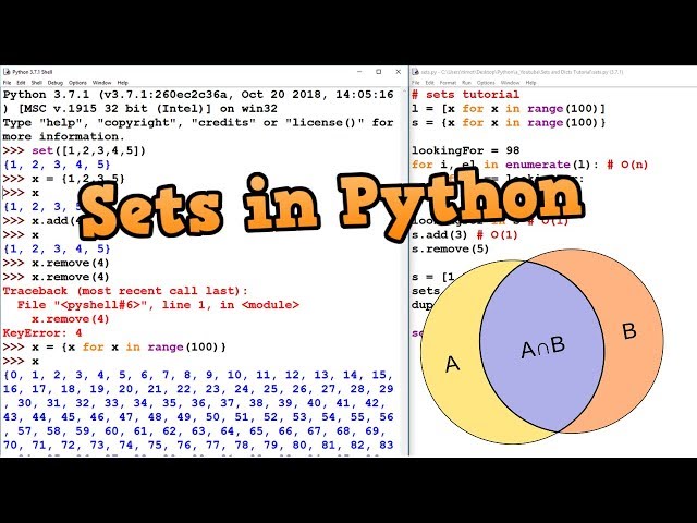Python Sets Tutorial #1 & Time Complexity (BIG O)