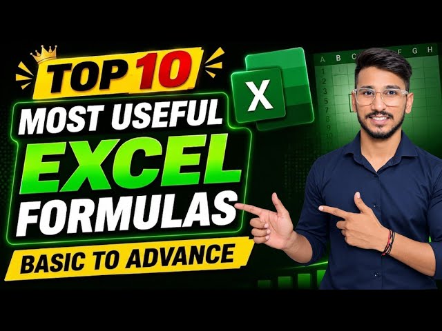 Top 10 Most Important Excel Formulas | Excel Formula & Function | Excel
