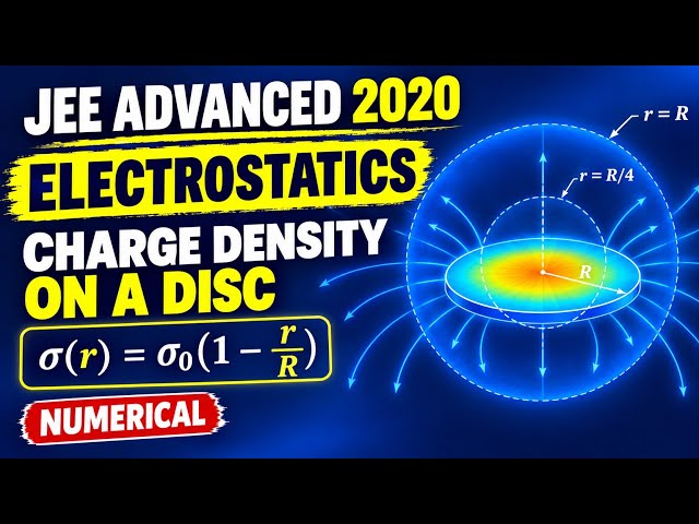 JEE Advanced 2020 Physics | Charge Density on a Disc | Electrostatics Numerical | IIT JEE
