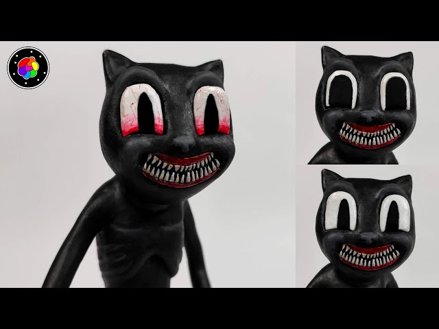 How to Make a Cartoon Cat (Interchangeable Eyes) from Clay by Trevor Henderson | PlastiVerse