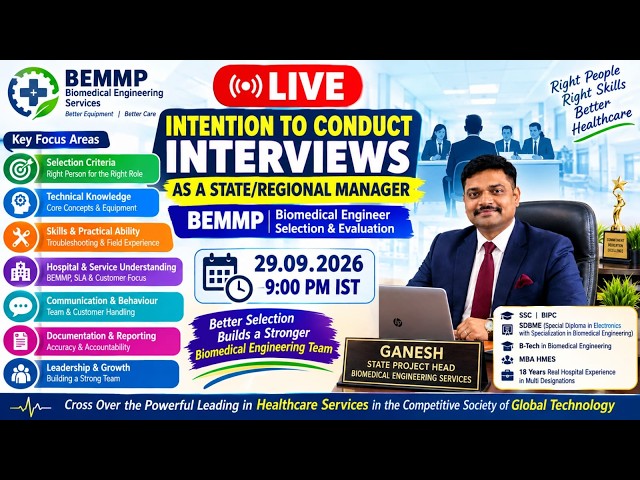 🔴 LIVE | BEMMP STATE/REGIONAL MANAGER INTERVIEW STRATEGY | Selection | 29.09.2026 | 9:00 PM IST