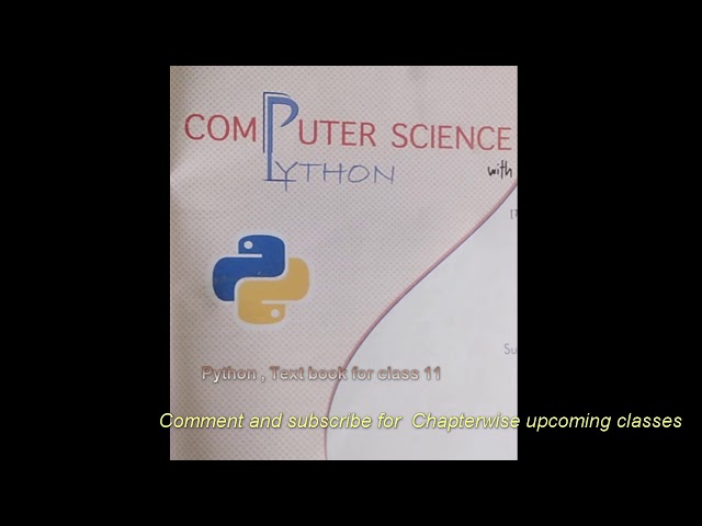 Python class 11 cbse in hindi | Python Tutorial For Beginners Series I Book introduction