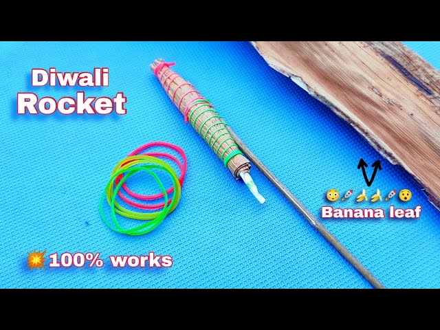 New,Big size, Diwali rocket, made from banana leaf🚀😳How to make rocket | Diwali rocket | @creatiment