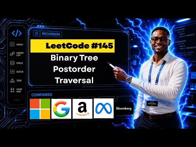 Binary Tree Postorder Traversal — Recursive Solution Explained (Leetcode 145)
