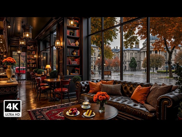 Peaceful Early Autumn With Soothing Jazz Music | Feel-Good Jazz And Gentle Rain Sounds For Work