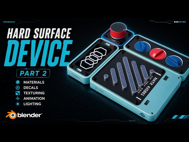 Hard Surface Texturing in Blender | Part 2 (Materials, Decals & Lighting)