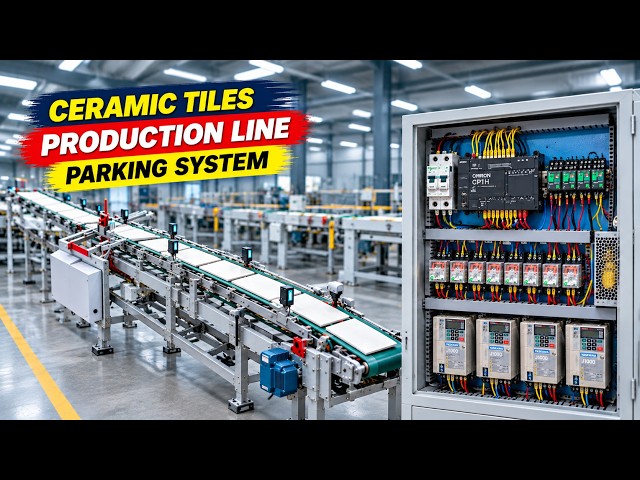 Photoelectric Sensor Wiring and Parking System | Omron CP1H PLC | Yaskawa J1000 VFD