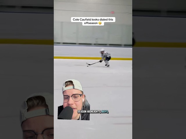 Cole Caufield looks a little different here 🤣 #hockey #nhl #funny