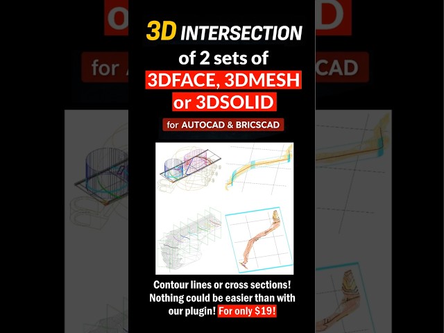 3D Intersection for AutoCAD & BricsCAD (Contours + Sections)