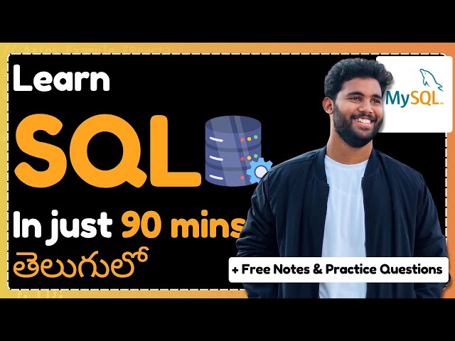 SQL Full Course in Telugu 2025🤩🤩 | Part 1 | With Free Notes📝📝 and Practice Questions