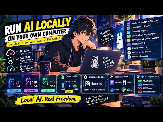 Local AI Explained: Run AI Models on Your Own PC! 💻🤖 | Ollama, LM Studio & llama.cpp