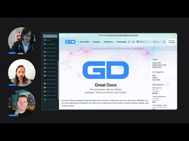 Great Docs - Talk Python to Me Ep. 549