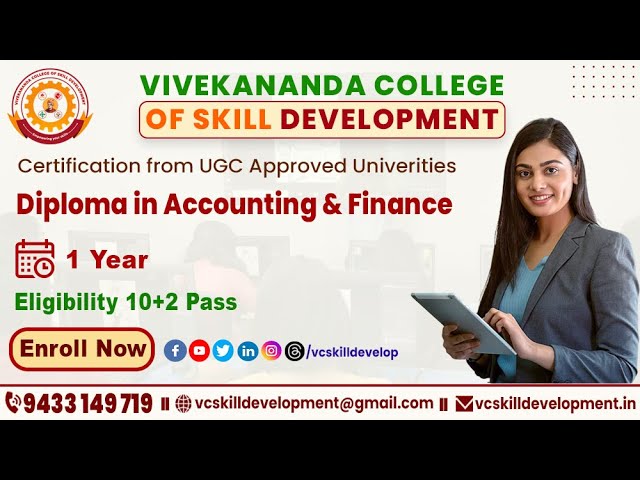 Diploma in Accounting & Finance | Course Details, Career Scope & Admission | VCSD