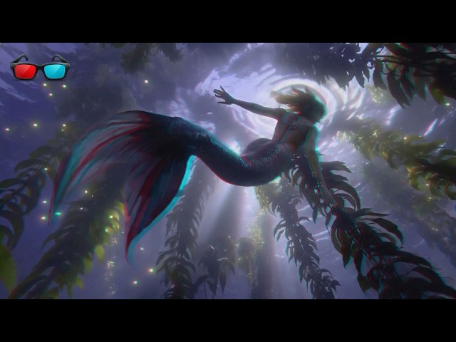 Something only AI can give | Beautiful Fantasy World & Mermaids #anaglyph