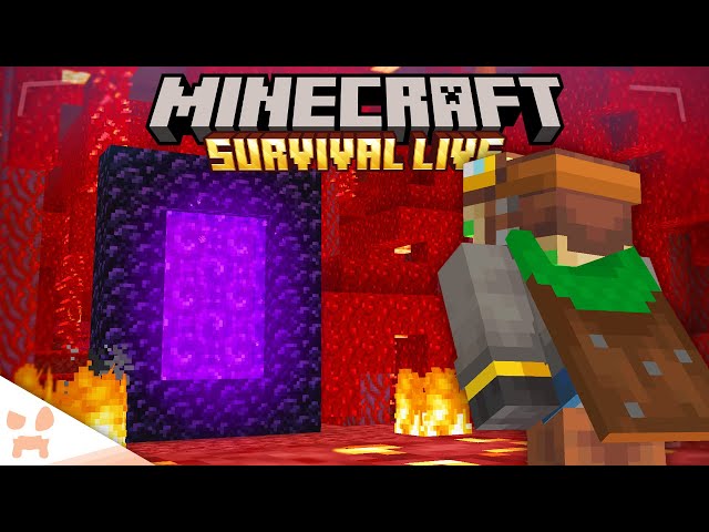 THE NETHER FIRST TIME IN MINECRAFT SURVIVAL!