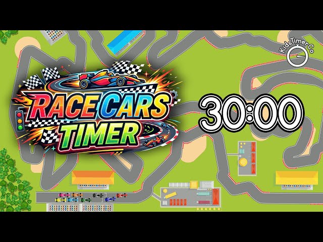30 Minute Race Cars Timer - Kids Visual Timer