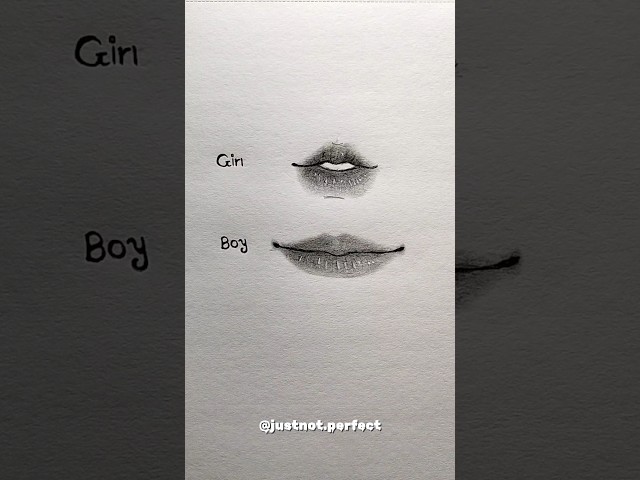 How to draw lips 👄✨ #drawing #art #sketch #howtodraw #tutorial #anime #caramenggambar #shorts