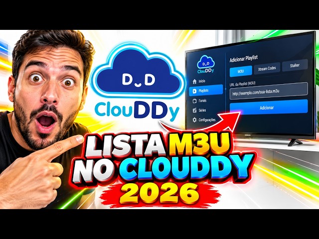 Como Colocar sua Lista M3U no Clouddy 2026: Tutorial IPTV Atualizado #Clouddy #M3U