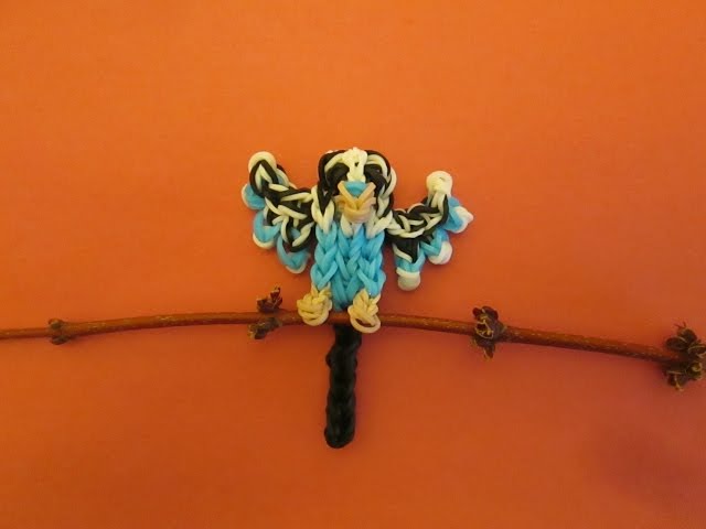 Rainbow Loom Parakeet Bird Charm. Parrot.