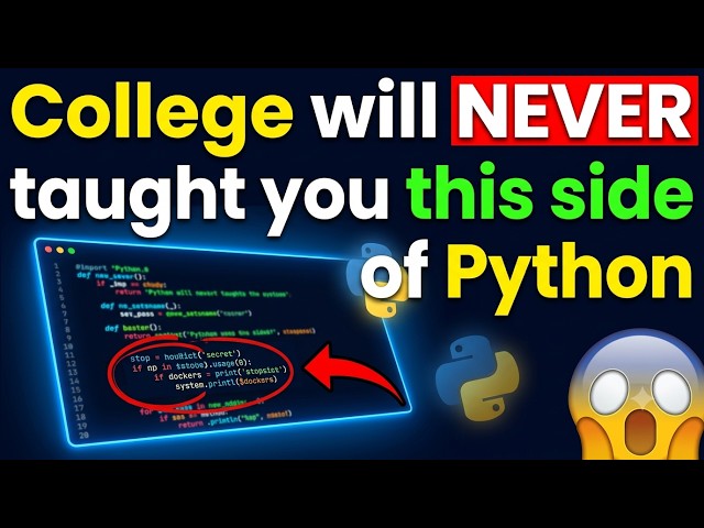 College Never Taught You These 3 Python Simple  | Beginner Python Automation  #Part 1