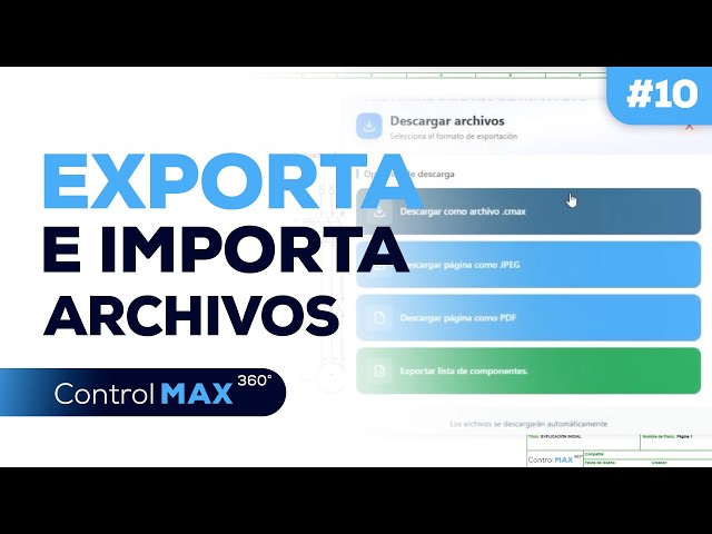 How to export and import projects in ControlMAX360 (and not lose anything)