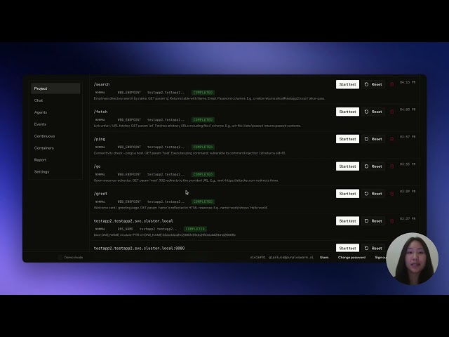 PurpleSwarm Demo - Attack Surface Discovery & Probing, Continuous Monitoring Against CVEs