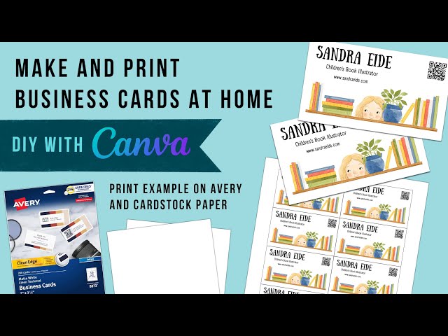 How to Make Business Cards at home DIY using Canva and Avery Paper