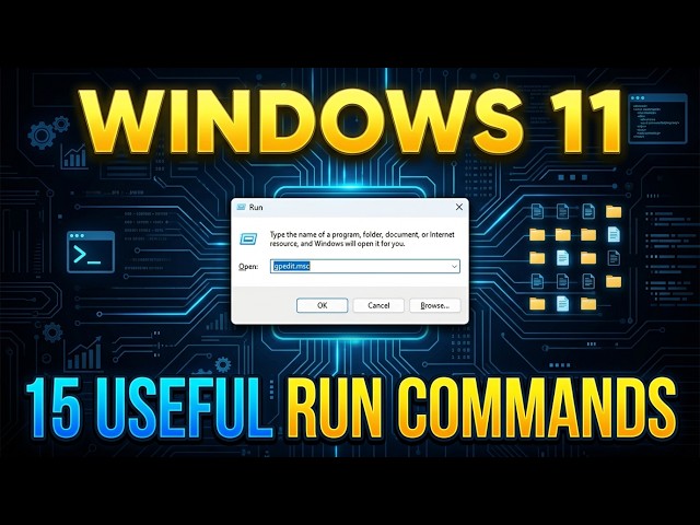 15 Useful Miscellaneous Run Commands in Windows 11 | Open Apps & System Tools Quickly