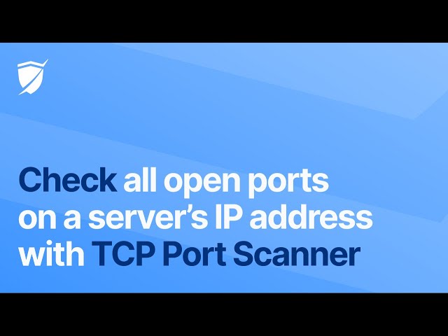 TCP Port Scanner finds all the open ports you can probe
